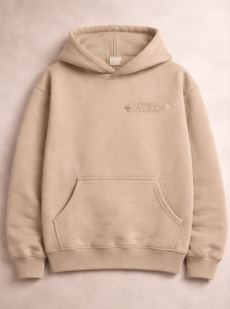 Kitsune Streetwear Hoodie Beige