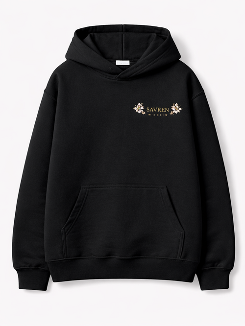 Kitsune Streetwear Hoodie black with green logo